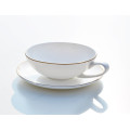 KC-00014 Haonai Bonito hueso de oro de China rim café conjunto